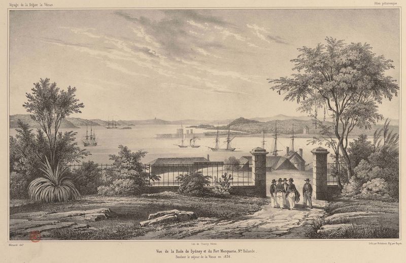 Vue de la Rade de Sydney et du Fort Macquarie